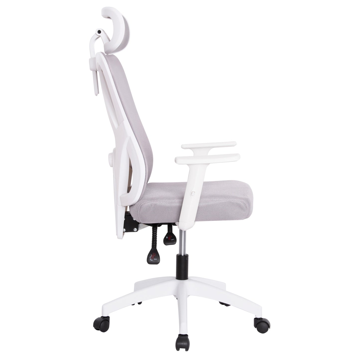 ΚΑΡΕΚΛΑ ΓΡΑΦΕΙΟΥ MEXER HM1195.02 ΓΚΡΙ MESH-PP ΒΑΣΗ-ΣΚΕΛΕΤΟΣ ΛΕΥΚΟΣ 68x70x136Υεκ.