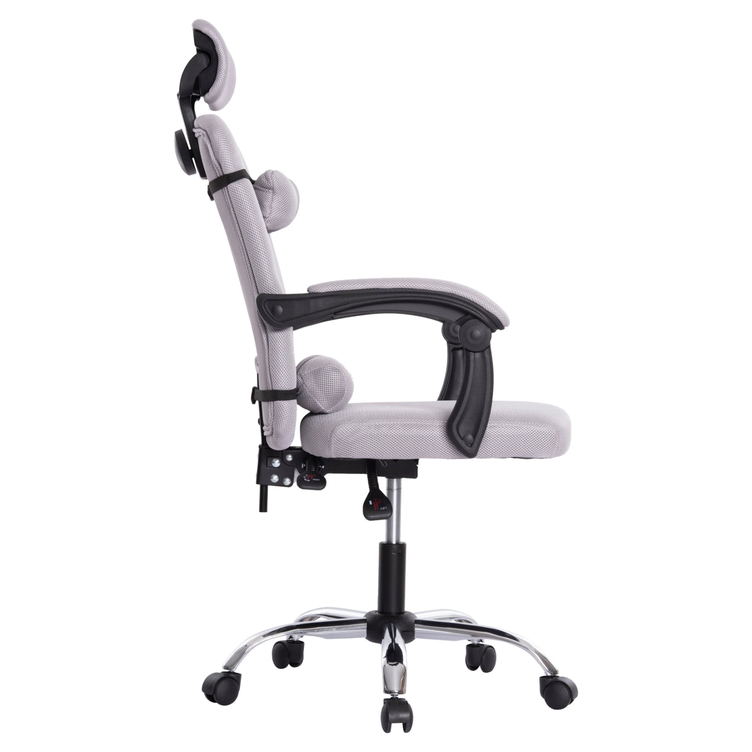 ΚΑΡΕΚΛΑ ΓΡΑΦΕΙΟΥ CRONER HM1196.02 ΓΚΡΙ MESH-ΜΕΤΑΛ.ΒΑΣΗ 58x67x124Υεκ.