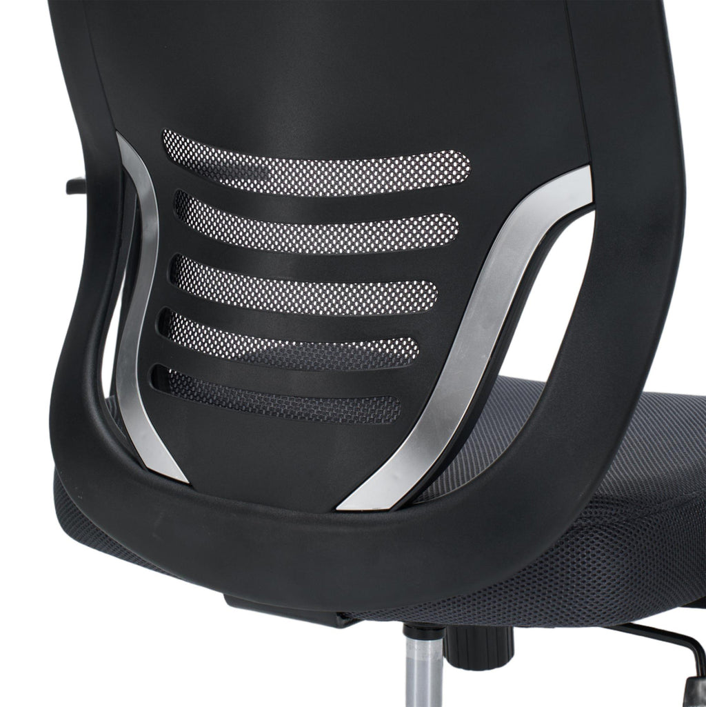 ΚΑΡΕΚΛΑ ΓΡΑΦΕΙΟΥ BRIEF HM1206.02 ΓΚΡΙ MESH--ΒΑΣΗ ΧΡΩΜΙΟΥ 63x64x122Υεκ.