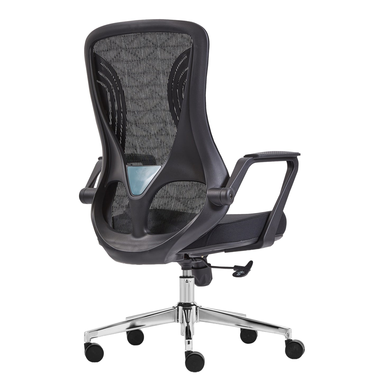 ΚΑΡΕΚΛΑ ΓΡΑΦΕΙΟΥ DECIFER HM1212.01 ΜΑΥΡO MESH-ΒΑΣΗ ΧΡΩΜΙΟΥ 61x60x110Υεκ.