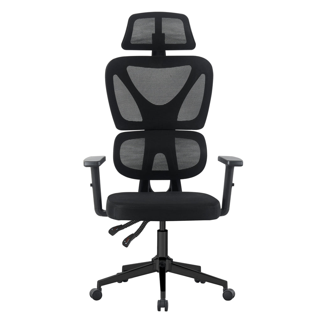 ΚΑΡΕΚΛΑ ΓΡΑΦΕΙΟΥ NOVAR HM1218.01 ΜΑΥΡO MESH--ΒΑΣΗ PP 51x49x121-129Υεκ