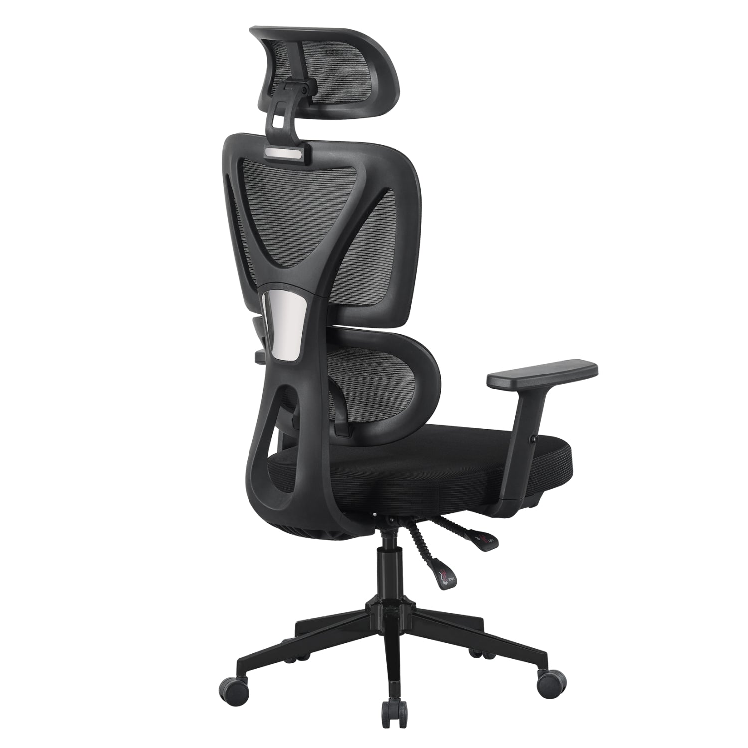 ΚΑΡΕΚΛΑ ΓΡΑΦΕΙΟΥ NOVAR HM1218.01 ΜΑΥΡO MESH--ΒΑΣΗ PP 51x49x121-129Υεκ