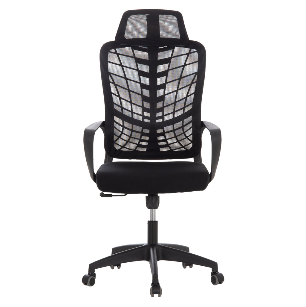 ΚΑΡΕΚΛΑ ΓΡΑΦΕΙΟΥ ELVAR HM1219.01 ΜΑΥΡO MESH--ΒΑΣΗ ΠΟΛΥΠΡΟΠΥΛΕΝΙΟΥ 63x56x125Υεκ
