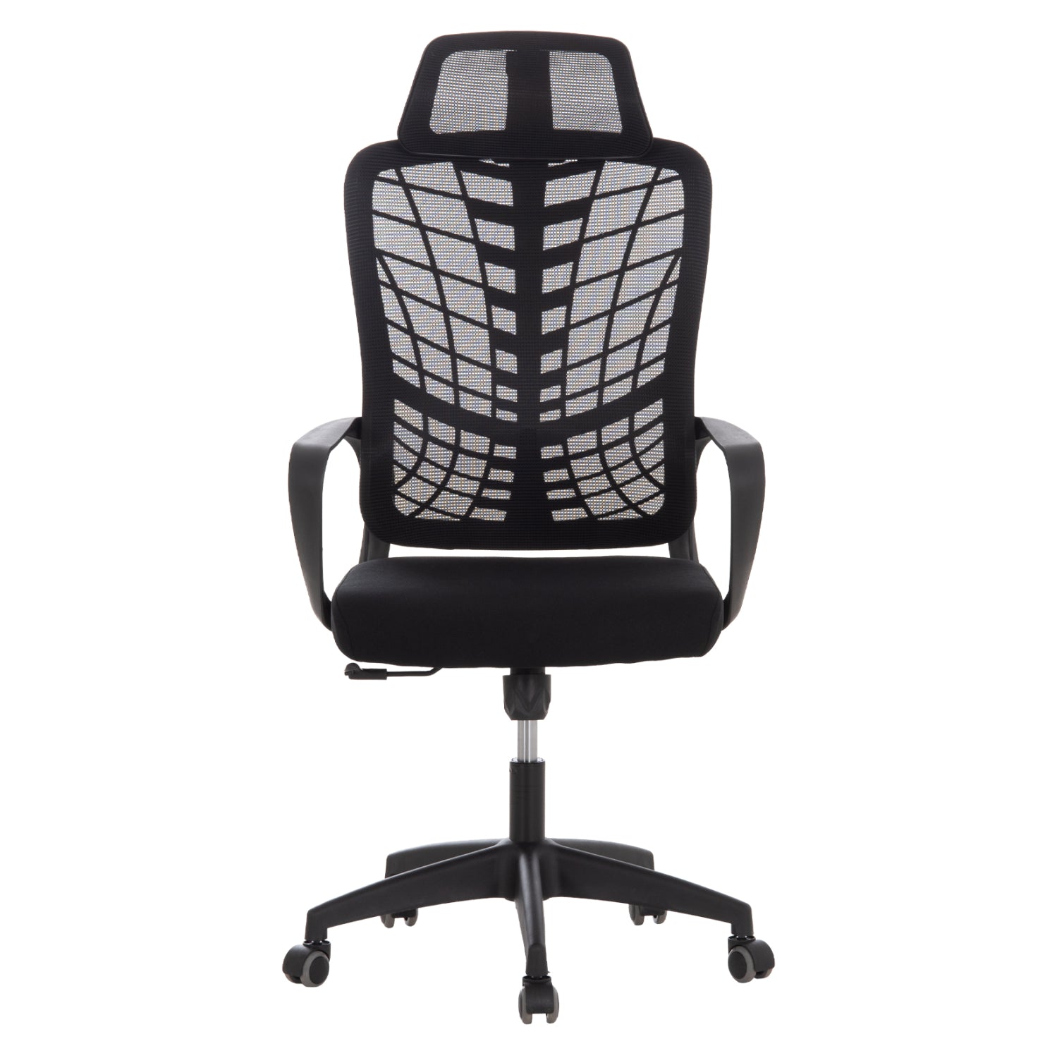 ΚΑΡΕΚΛΑ ΓΡΑΦΕΙΟΥ ELVAR HM1219.01 ΜΑΥΡO MESH--ΒΑΣΗ ΠΟΛΥΠΡΟΠΥΛΕΝΙΟΥ 63x56x125Υεκ