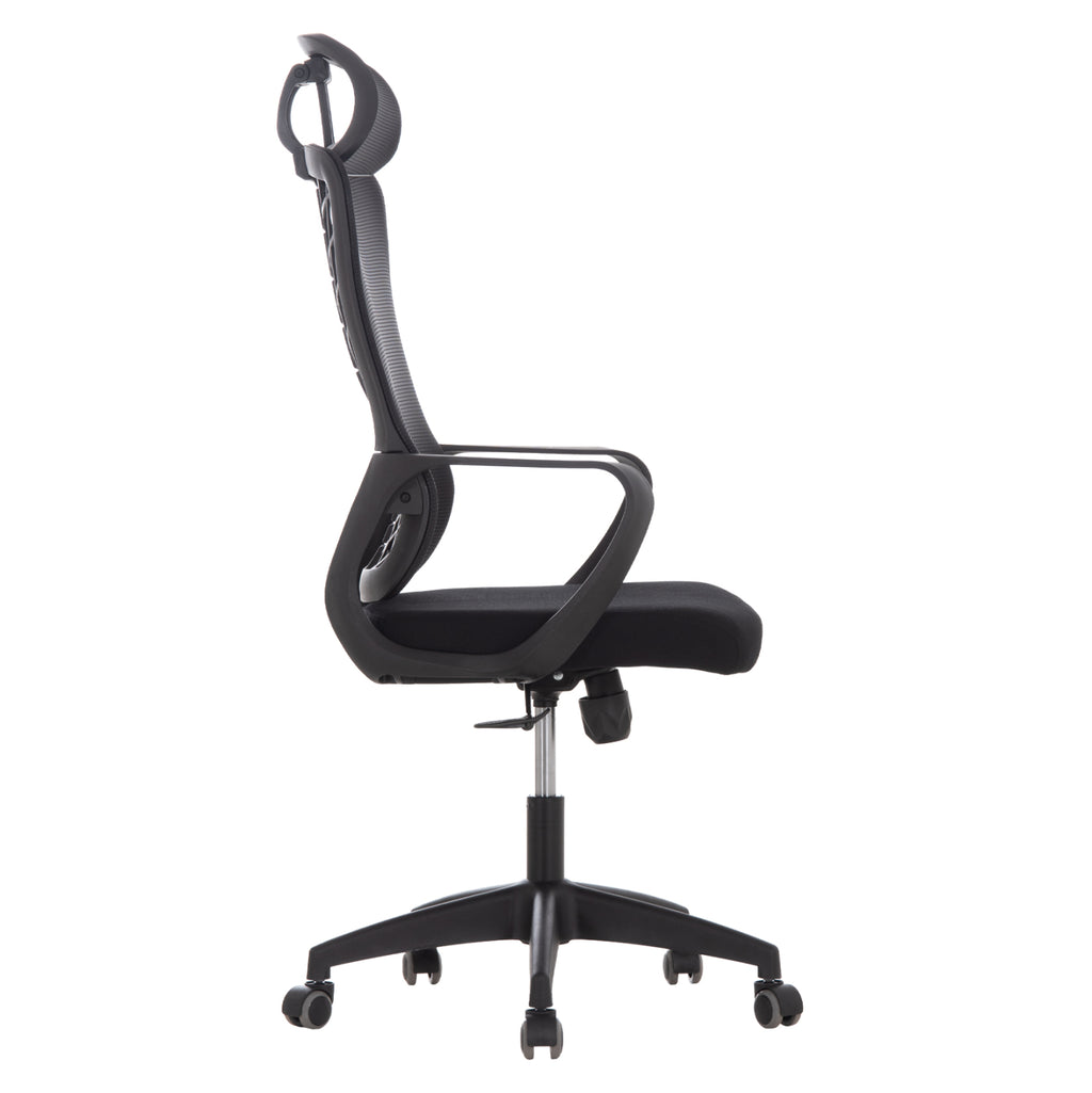 ΚΑΡΕΚΛΑ ΓΡΑΦΕΙΟΥ ELVAR HM1219.01 ΜΑΥΡO MESH--ΒΑΣΗ ΠΟΛΥΠΡΟΠΥΛΕΝΙΟΥ 63x56x125Υεκ