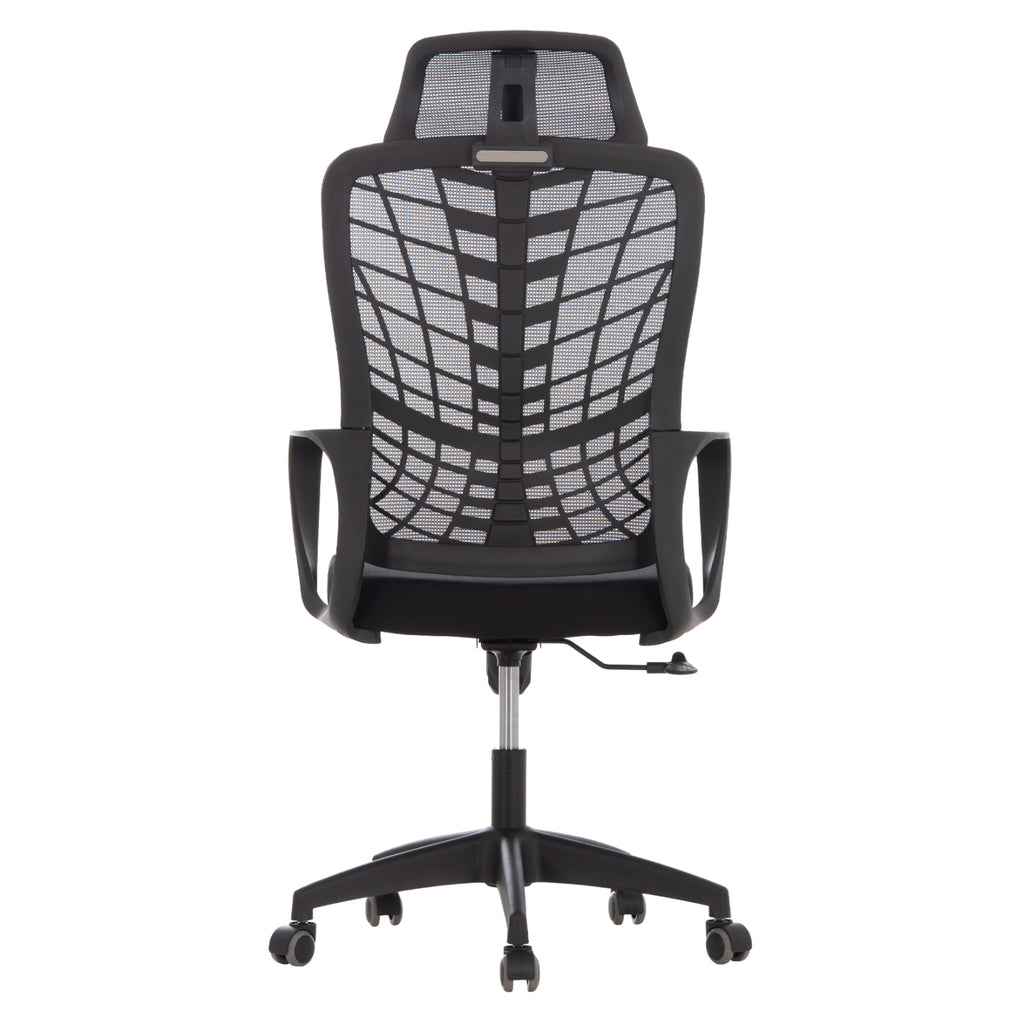 ΚΑΡΕΚΛΑ ΓΡΑΦΕΙΟΥ ELVAR HM1219.01 ΜΑΥΡO MESH--ΒΑΣΗ ΠΟΛΥΠΡΟΠΥΛΕΝΙΟΥ 63x56x125Υεκ