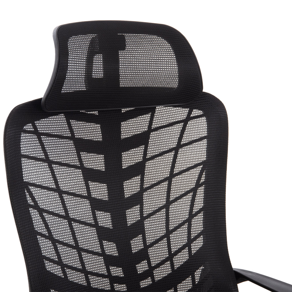 ΚΑΡΕΚΛΑ ΓΡΑΦΕΙΟΥ ELVAR HM1219.01 ΜΑΥΡO MESH--ΒΑΣΗ ΠΟΛΥΠΡΟΠΥΛΕΝΙΟΥ 63x56x125Υεκ