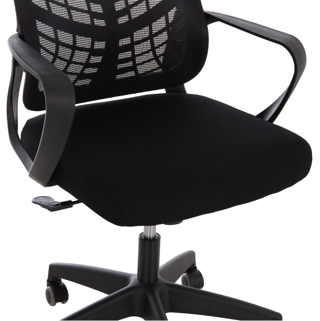 ΚΑΡΕΚΛΑ ΓΡΑΦΕΙΟΥ ELVAR HM1219.01 ΜΑΥΡO MESH--ΒΑΣΗ ΠΟΛΥΠΡΟΠΥΛΕΝΙΟΥ 63x56x125Υεκ