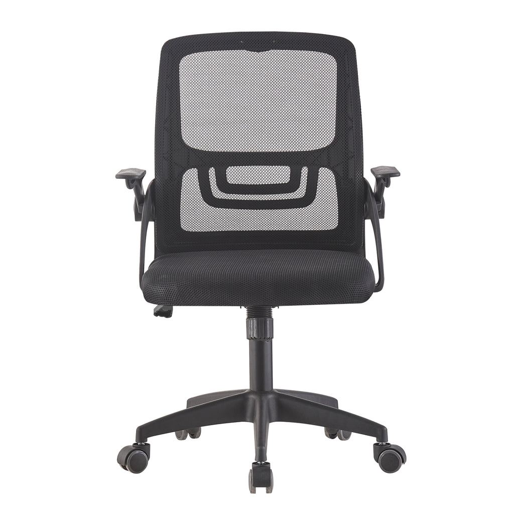 ΚΑΡΕΚΛΑ ΓΡΑΦΕΙΟΥ NETTIS HM1220.01 ΜΑΥΡO MESH-ΒΑΣΗ ΠΟΛΥΠΡΟΠΥΛΕΝΙΟΥ 47x47x109-119Υεκ