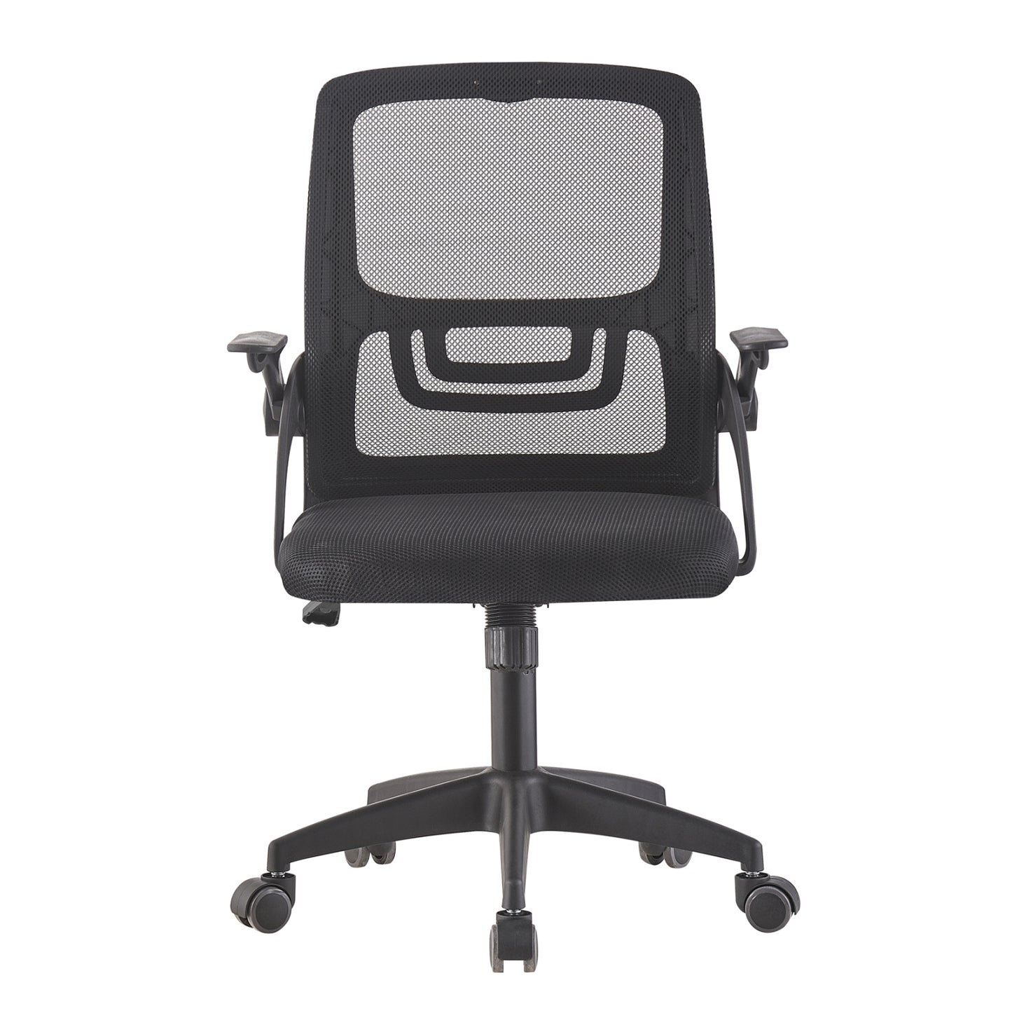 ΚΑΡΕΚΛΑ ΓΡΑΦΕΙΟΥ NETTIS HM1220.01 ΜΑΥΡO MESH-ΒΑΣΗ ΠΟΛΥΠΡΟΠΥΛΕΝΙΟΥ 47x47x109-119Υεκ