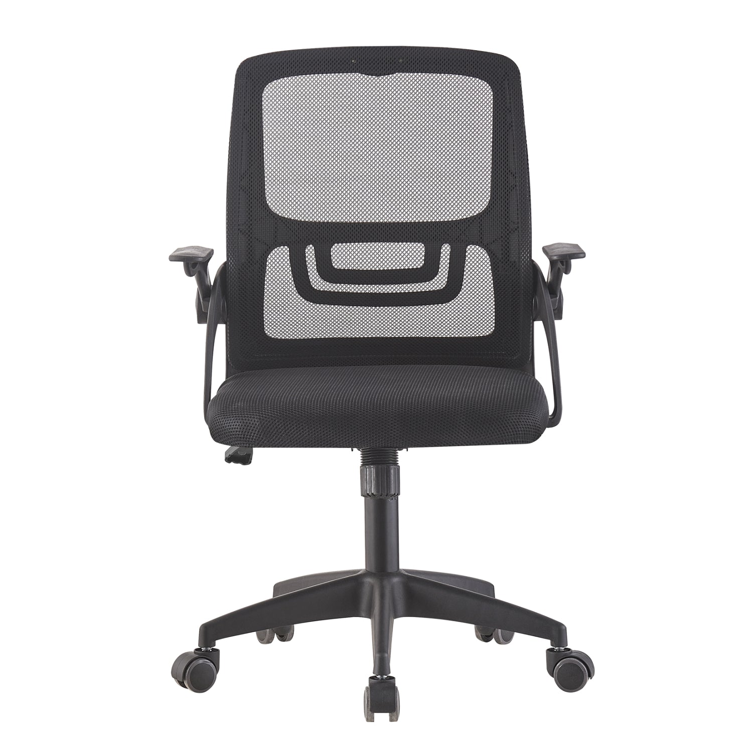 ΚΑΡΕΚΛΑ ΓΡΑΦΕΙΟΥ NETTIS HM1220.01 ΜΑΥΡO MESH-ΒΑΣΗ ΠΟΛΥΠΡΟΠΥΛΕΝΙΟΥ 47x47x109-119Υεκ
