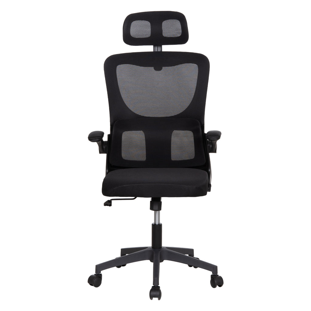 ΚΑΡΕΚΛΑ ΓΡΑΦΕΙΟΥ KESI HM1222.01 ΜΑΥΡO MESH & PP 61x62x125Υεκ.