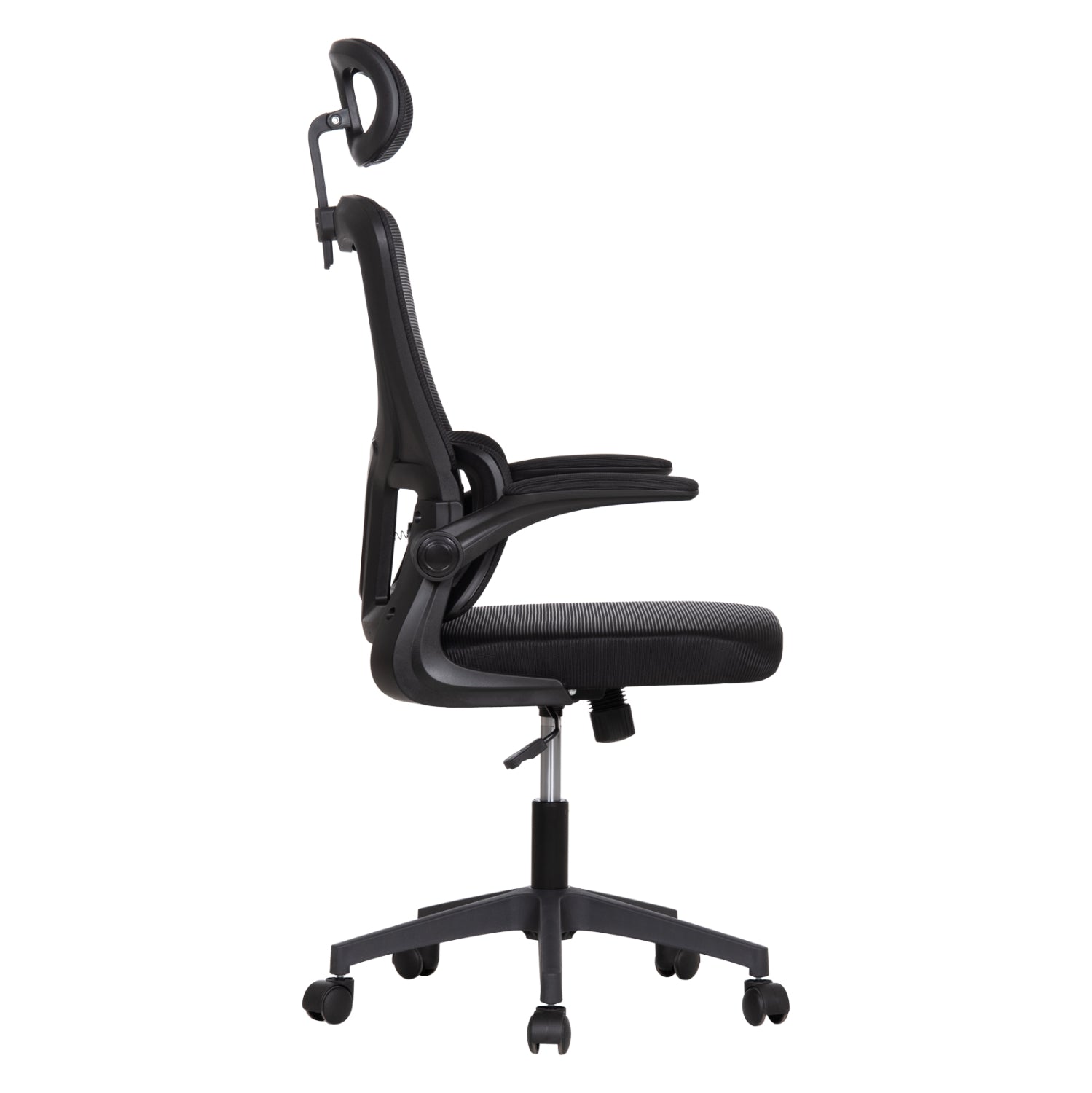 ΚΑΡΕΚΛΑ ΓΡΑΦΕΙΟΥ KESI HM1222.01 ΜΑΥΡO MESH & PP 61x62x125Υεκ.