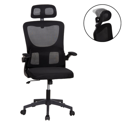 ΚΑΡΕΚΛΑ ΓΡΑΦΕΙΟΥ KESI HM1222.01 ΜΑΥΡO MESH & PP 61x62x125Υεκ.