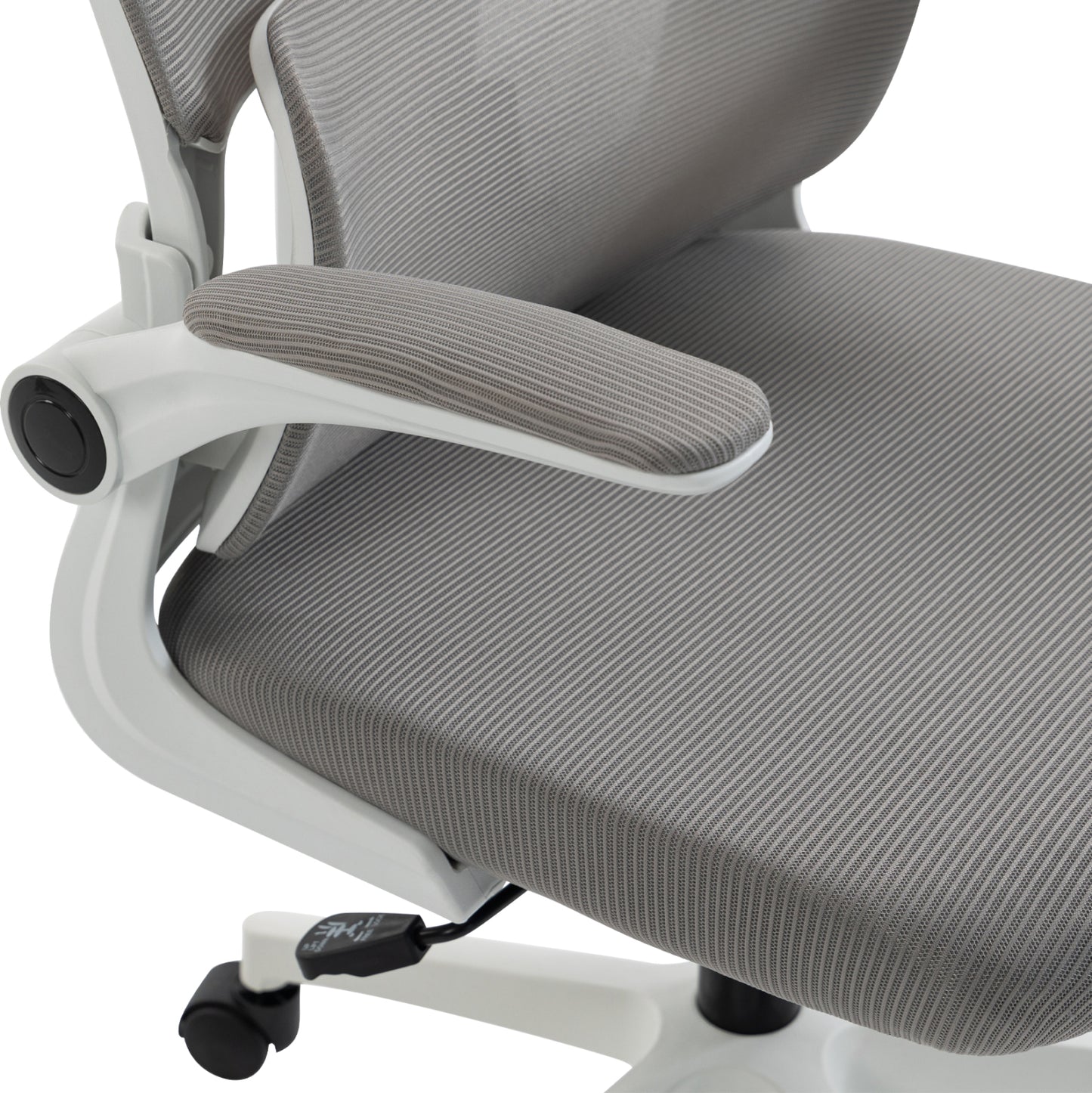 ΚΑΡΕΚΛΑ ΓΡΑΦΕΙΟΥ KESI HM1222.02 ΑΝΟΙΧΤΟ ΓΚΡΙ MESH--ΛΕΥΚΟ PP 52x50x122Υεκ.