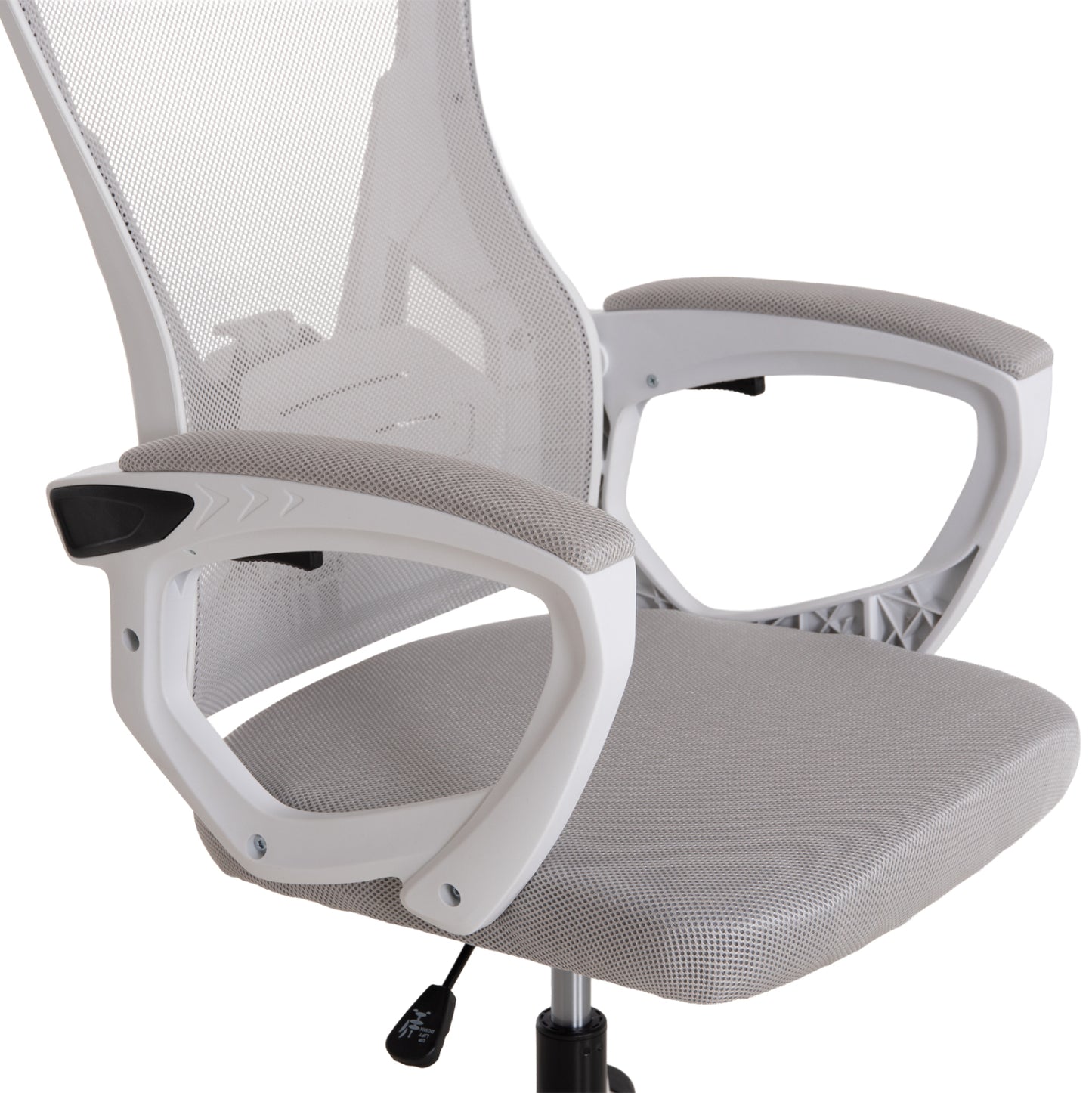 ΚΑΡΕΚΛΑ ΓΡΑΦΕΙΟΥ SALAS HM1223.02 P.P. ΛΕΥΚΟ-ΓΚΡΙ MESH ΥΦΑΣΜΑ 57x71x110-120Υεκ