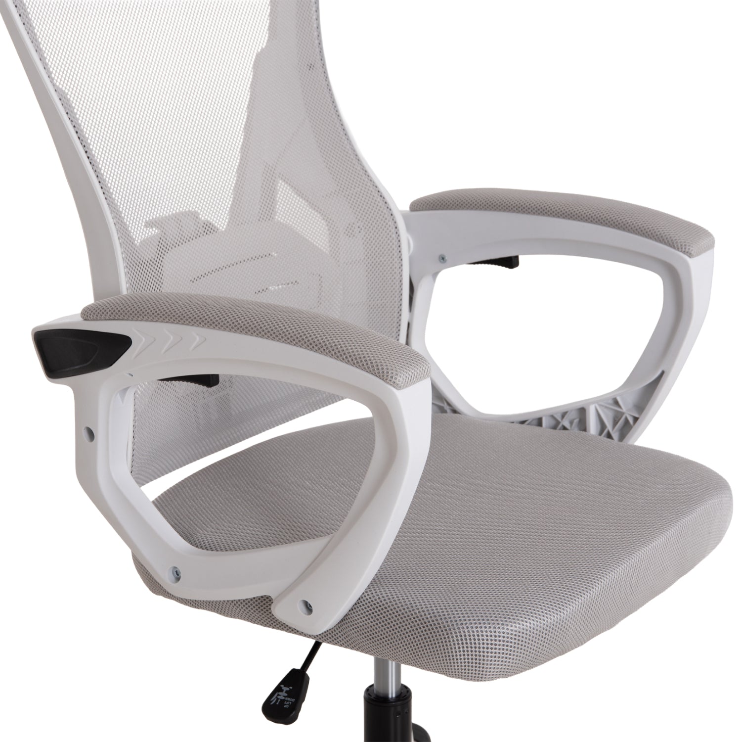 ΚΑΡΕΚΛΑ ΓΡΑΦΕΙΟΥ SALAS HM1223.02 P.P. ΛΕΥΚΟ-ΓΚΡΙ MESH ΥΦΑΣΜΑ 57x71x110-120Υεκ