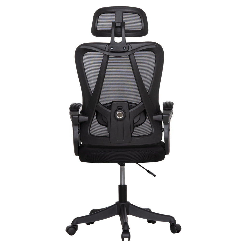 ΚΑΡΕΚΛΑ ΓΡΑΦΕΙΟΥ FRANTIC HM1224.01 ΜΑΥΡO MESH & ΠΟΛΥΠΡΟΠΥΛΕΝΙΟ 60x66x130Υεκ