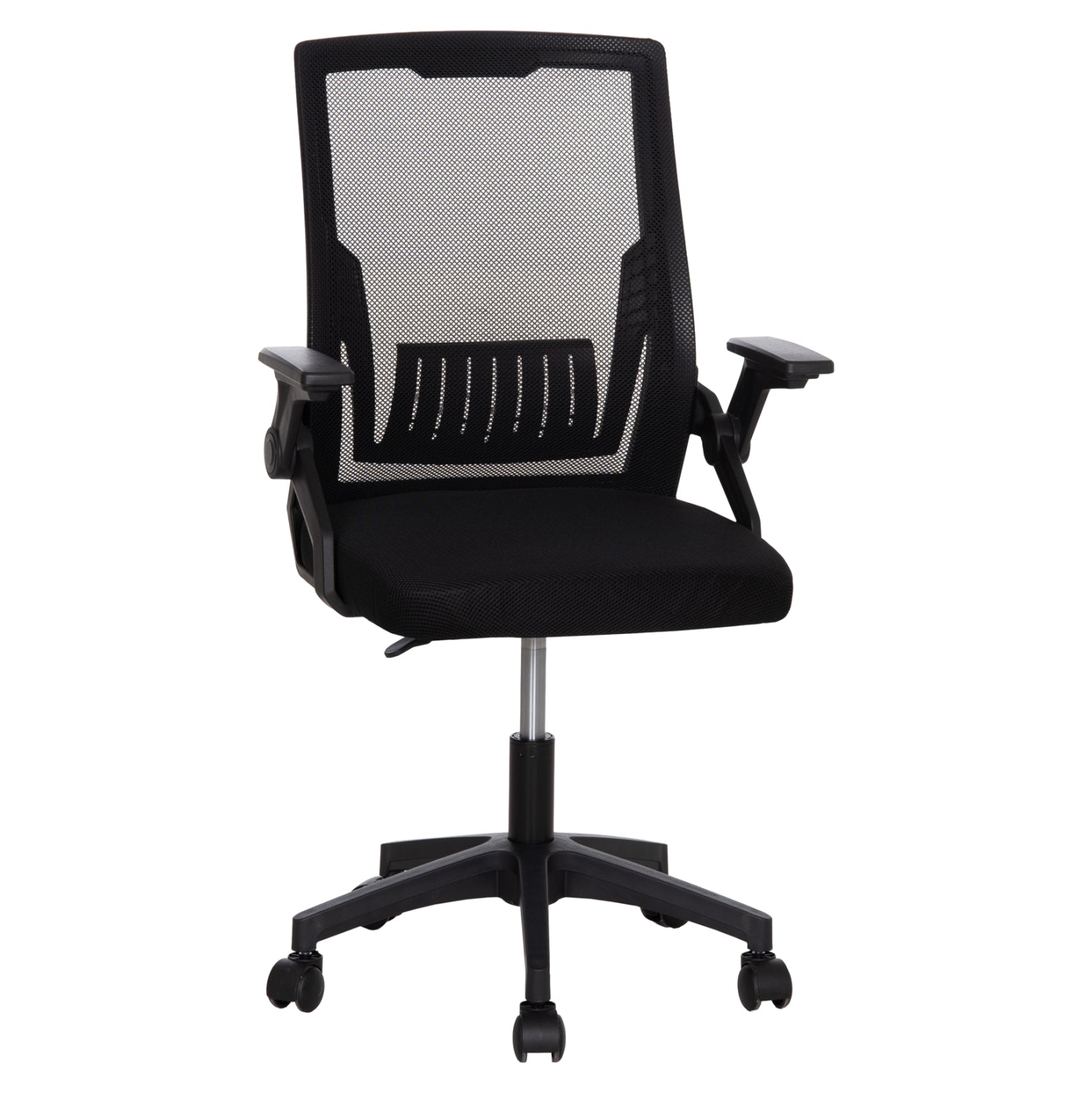 ΚΑΡΕΚΛΑ ΓΡΑΦΕΙΟΥ ZENITH HM1225.01 PP & MESH ΥΦΑΣΜΑ--ΜΑΥΡΟ 58x55x100Υεκ