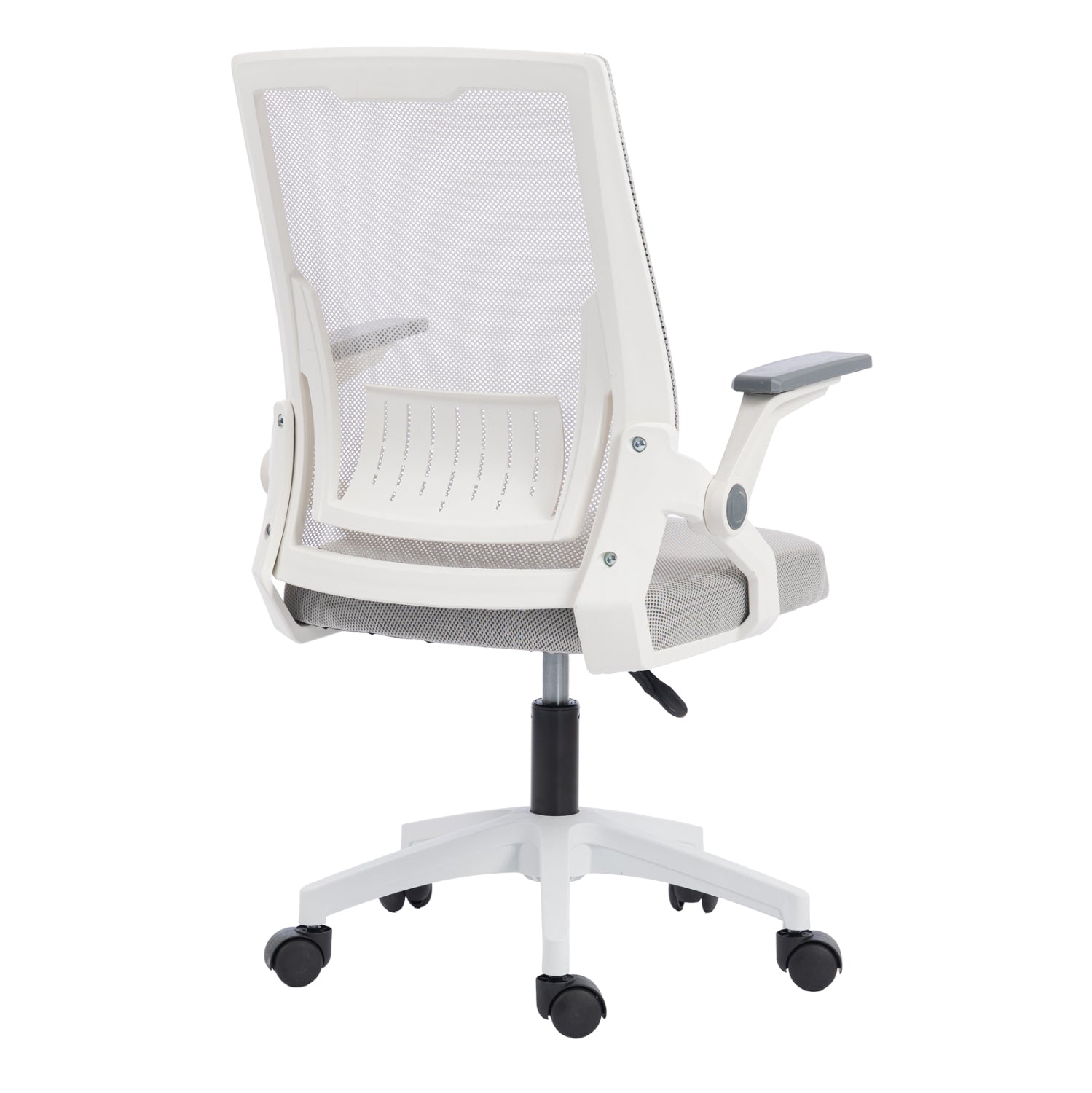 ΚΑΡΕΚΛΑ ΓΡΑΦΕΙΟΥ ZENITH HM1225.02 ΛΕΥΚΟ PP--ΑΝΟΙΧΤΟ ΓΚΡΙ MESH 60x60x92-100Υεκ