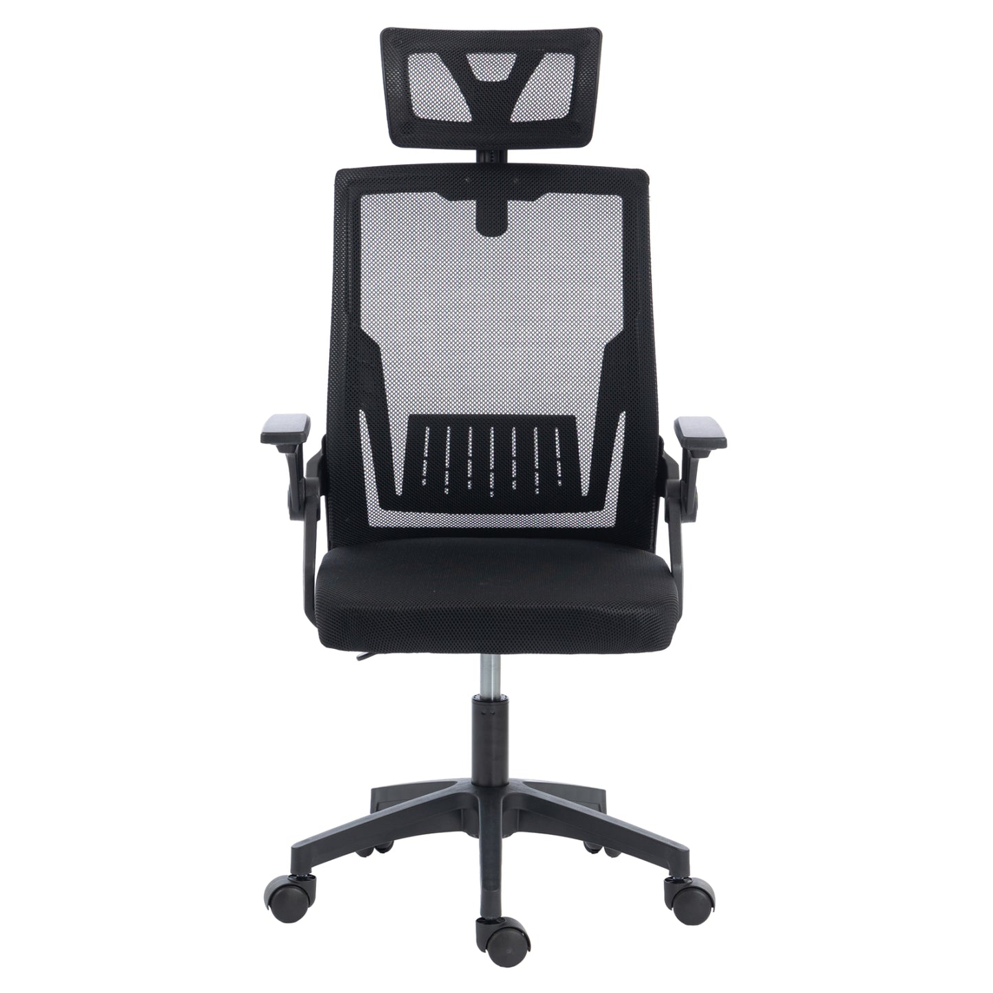 ΚΑΡΕΚΛΑ ΓΡΑΦΕΙΟΥ MATRON HM1226.01 ΜΑΥΡO PP & MESH ΥΦΑΣΜΑ 47x47x128Υεκ
