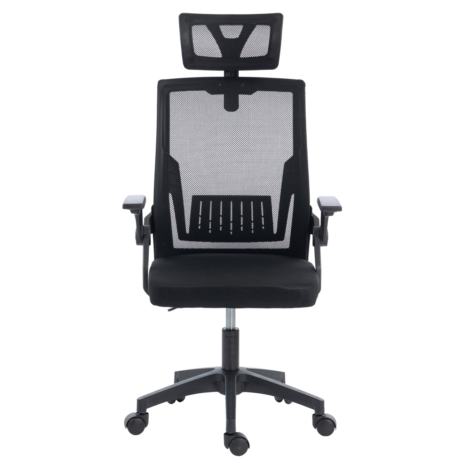 ΚΑΡΕΚΛΑ ΓΡΑΦΕΙΟΥ MATRON HM1226.01 ΜΑΥΡO PP & MESH ΥΦΑΣΜΑ 47x47x128Υεκ