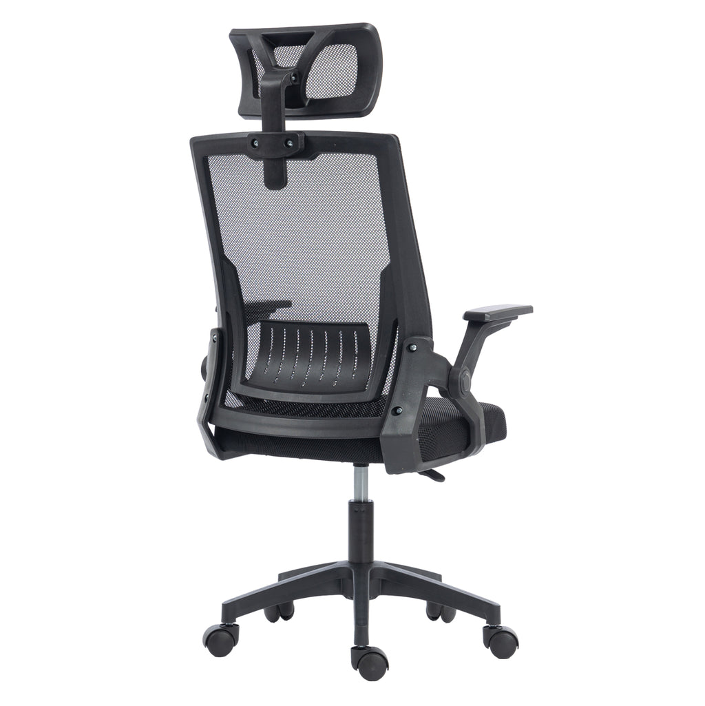 ΚΑΡΕΚΛΑ ΓΡΑΦΕΙΟΥ MATRON HM1226.01 ΜΑΥΡO PP & MESH ΥΦΑΣΜΑ 47x47x128Υεκ