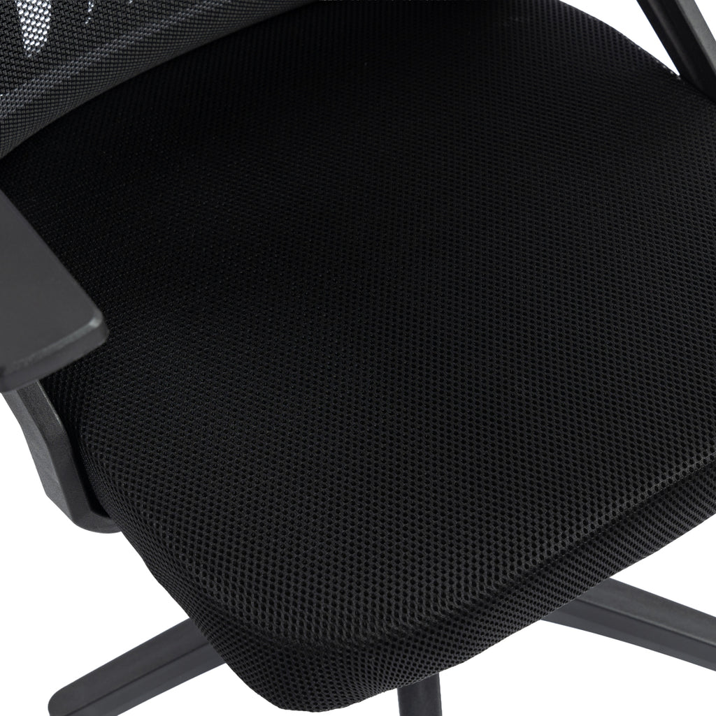 ΚΑΡΕΚΛΑ ΓΡΑΦΕΙΟΥ MATRON HM1226.01 ΜΑΥΡO PP & MESH ΥΦΑΣΜΑ 47x47x128Υεκ