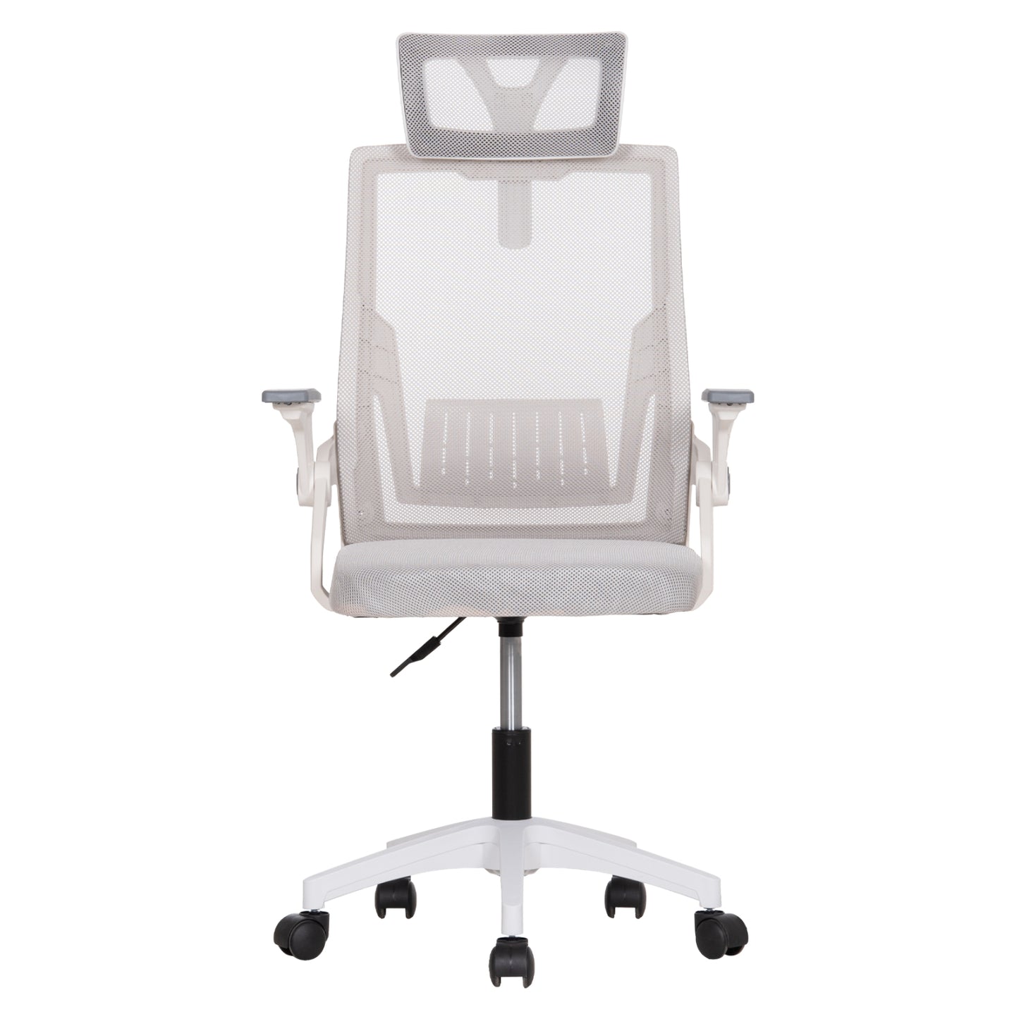 ΚΑΡΕΚΛΑ ΓΡΑΦΕΙΟΥ MATRON HM1226.02 ΛΕΥΚΟ PP--ΑΝΟΙΧΤΟ ΓΚΡΙ MESH 59x55x115Υεκ