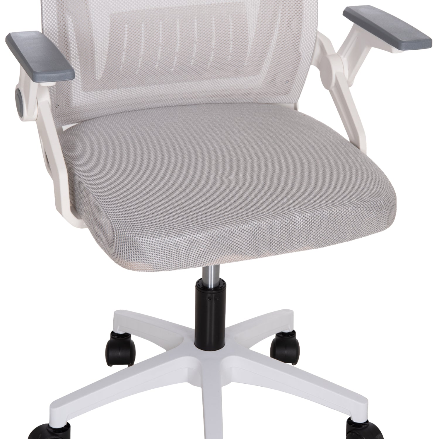 ΚΑΡΕΚΛΑ ΓΡΑΦΕΙΟΥ MATRON HM1226.02 ΛΕΥΚΟ PP--ΑΝΟΙΧΤΟ ΓΚΡΙ MESH 59x55x115Υεκ