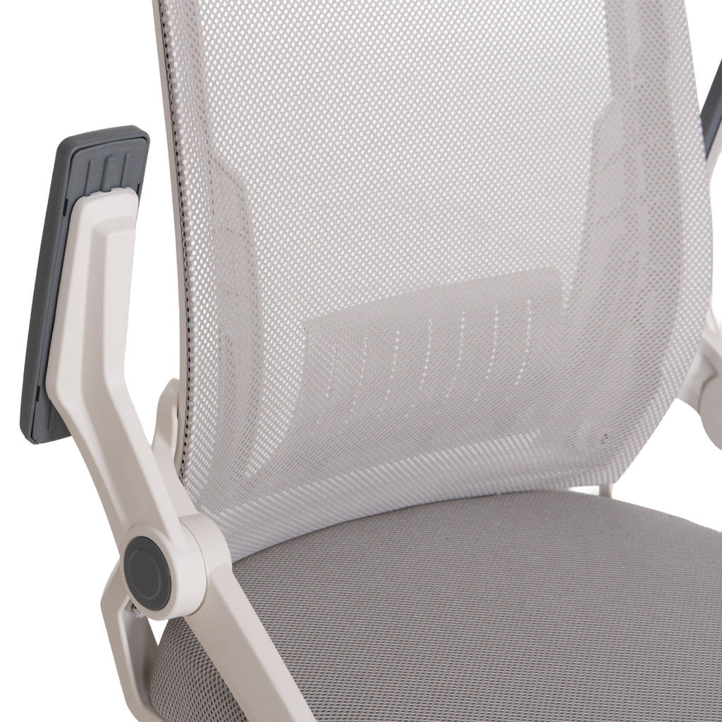 ΚΑΡΕΚΛΑ ΓΡΑΦΕΙΟΥ MATRON HM1226.02 ΛΕΥΚΟ PP--ΑΝΟΙΧΤΟ ΓΚΡΙ MESH 59x55x115Υεκ