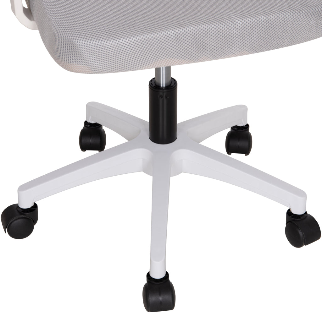 ΚΑΡΕΚΛΑ ΓΡΑΦΕΙΟΥ MATRON HM1226.02 ΛΕΥΚΟ PP--ΑΝΟΙΧΤΟ ΓΚΡΙ MESH 59x55x115Υεκ