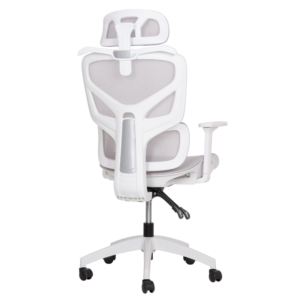 ΚΑΡΕΚΛΑ ΓΡΑΦΕΙΟΥ APEX HM1227.02 ΛΕΥΚΟ PP--ΑΝΟΙΧΤΟ ΓΚΡΙ MESH 70x66x113-130Υεκ