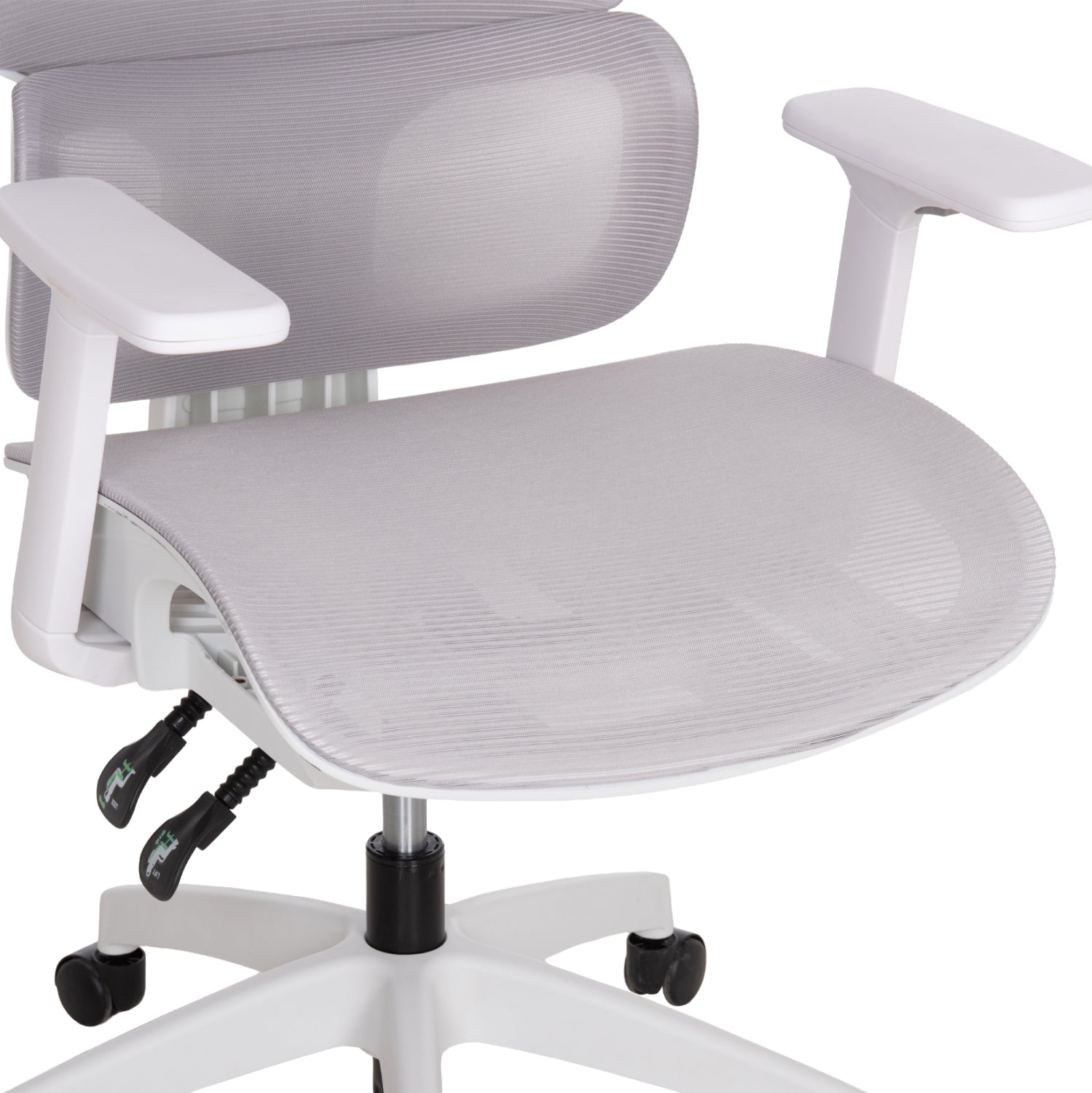 ΚΑΡΕΚΛΑ ΓΡΑΦΕΙΟΥ APEX HM1227.02 ΛΕΥΚΟ PP--ΑΝΟΙΧΤΟ ΓΚΡΙ MESH 70x66x113-130Υεκ