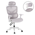 ΚΑΡΕΚΛΑ ΓΡΑΦΕΙΟΥ APEX HM1227.02 ΛΕΥΚΟ PP--ΑΝΟΙΧΤΟ ΓΚΡΙ MESH 70x66x113-130Υεκ
