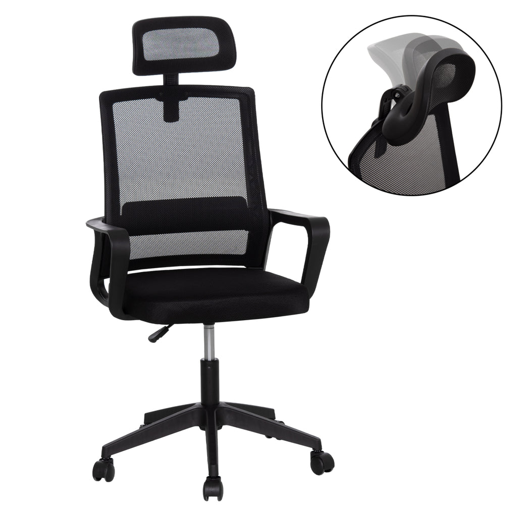 ΚΑΡΕΚΛΑ ΓΡΑΦΕΙΟΥ VELOCITY HM1229.01 ΜΑΥΡO MESH & PP 60x62x123Υεκ