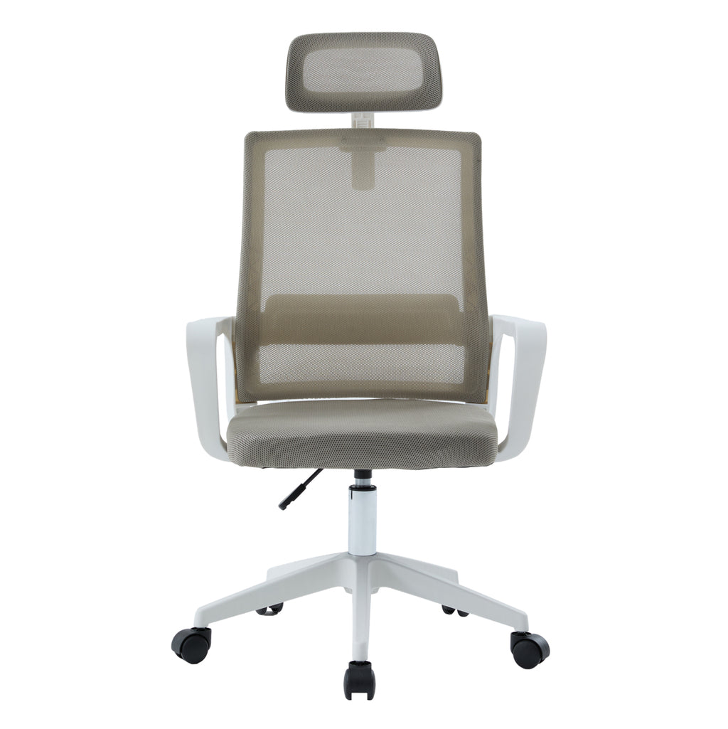ΚΑΡΕΚΛΑ ΓΡΑΦΕΙΟΥ VELOCITY HM1229.02 ΛΕΥΚΟ PP--ΑΝΟΙΧΤΟ ΓΚΡΙ MESH 60x62x123Υεκ