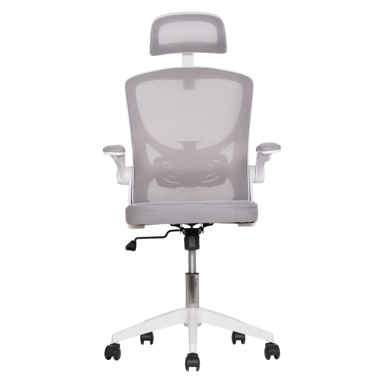 ΚΑΡΕΚΛΑ ΓΡΑΦΕΙΟΥ FLOATER HM1230.02 ΛΕΥΚΟ PP--ΑΝΟΙΧΤΟ ΓΚΡΙ MESH 62x62x115-125Υεκ