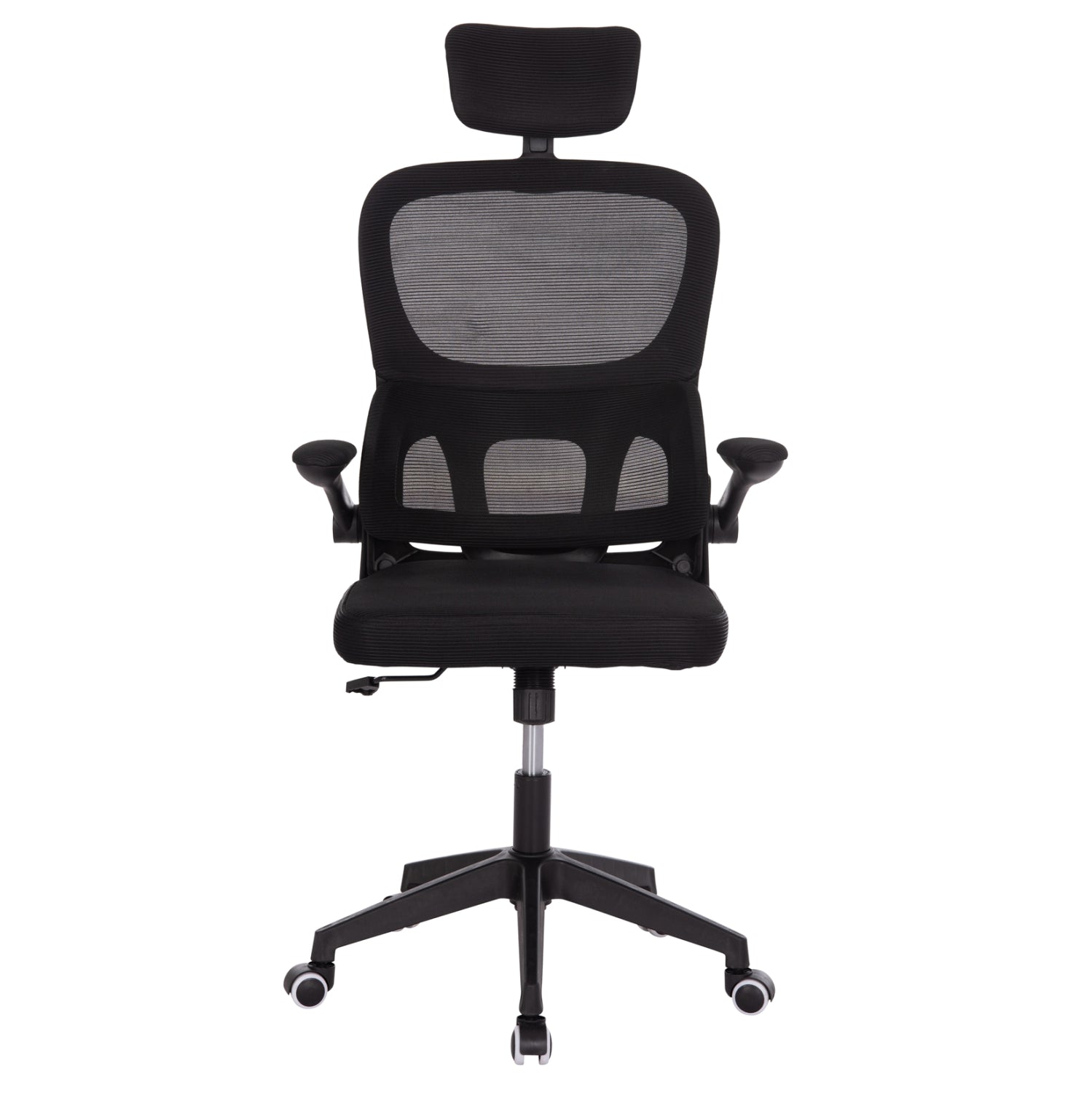 ΚΑΡΕΚΛΑ ΓΡΑΦΕΙΟΥ BASTON HM18236.01 ΜΑΥΡΟ MESH & PP ΣΚΕΛΕΤΟΣ 64x60x117-127Υεκ.