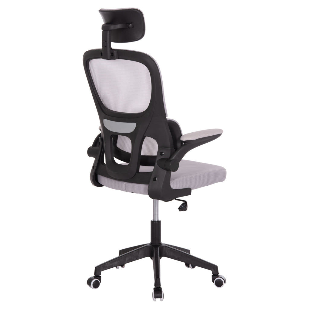 ΚΑΡΕΚΛΑ ΓΡΑΦΕΙΟΥ BASTON HM18236.02 ΓΚΡΙ MESH & ΜΑΥΡΟ PP ΣΚΕΛΕΤΟΣ 64x60x127Υεκ.