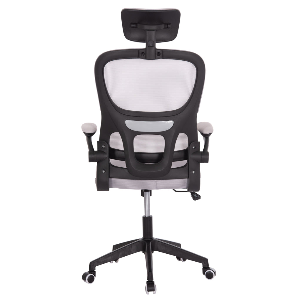 ΚΑΡΕΚΛΑ ΓΡΑΦΕΙΟΥ BASTON HM18236.02 ΓΚΡΙ MESH & ΜΑΥΡΟ PP ΣΚΕΛΕΤΟΣ 64x60x127Υεκ.