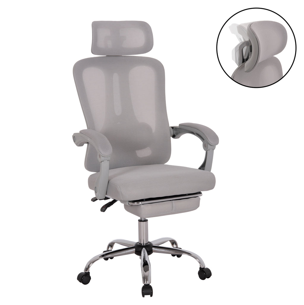 ΚΑΡΕΚΛΑ ΓΡΑΦΕΙΟΥ BARNET HM18258.02 ΓΚΡΙ MESH-ΓΚΡΙ ΣΚΕΛΕΤΟΣ NYLON 61x62x123Υ