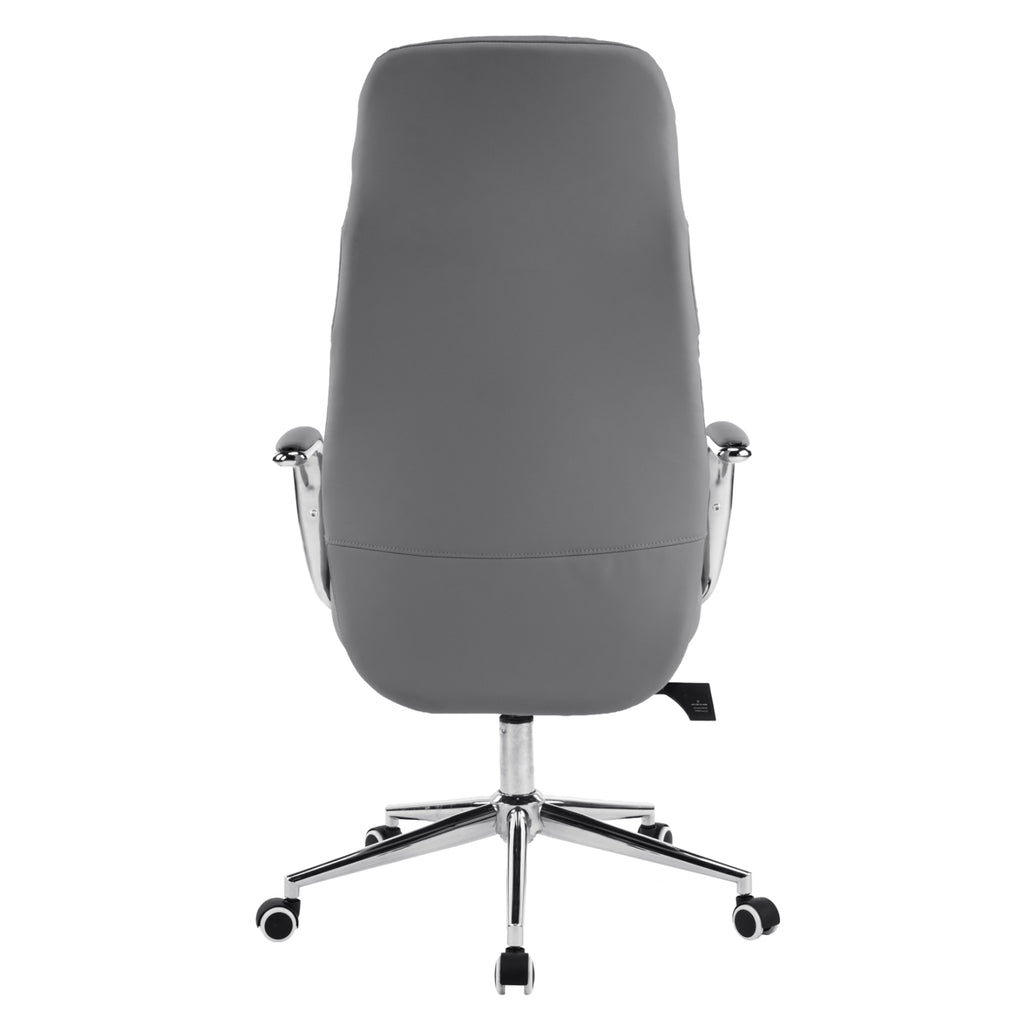 ΚΑΡΕΚΛΑ ΓΡΑΦΕΙΟΥ TEETER HM18355.10 ΓΚΡΙ PU ΔΕΡΜΑ--ΒΑΣΗ ΧΡΩΜΙΟΥ 67x66x121Υεκ