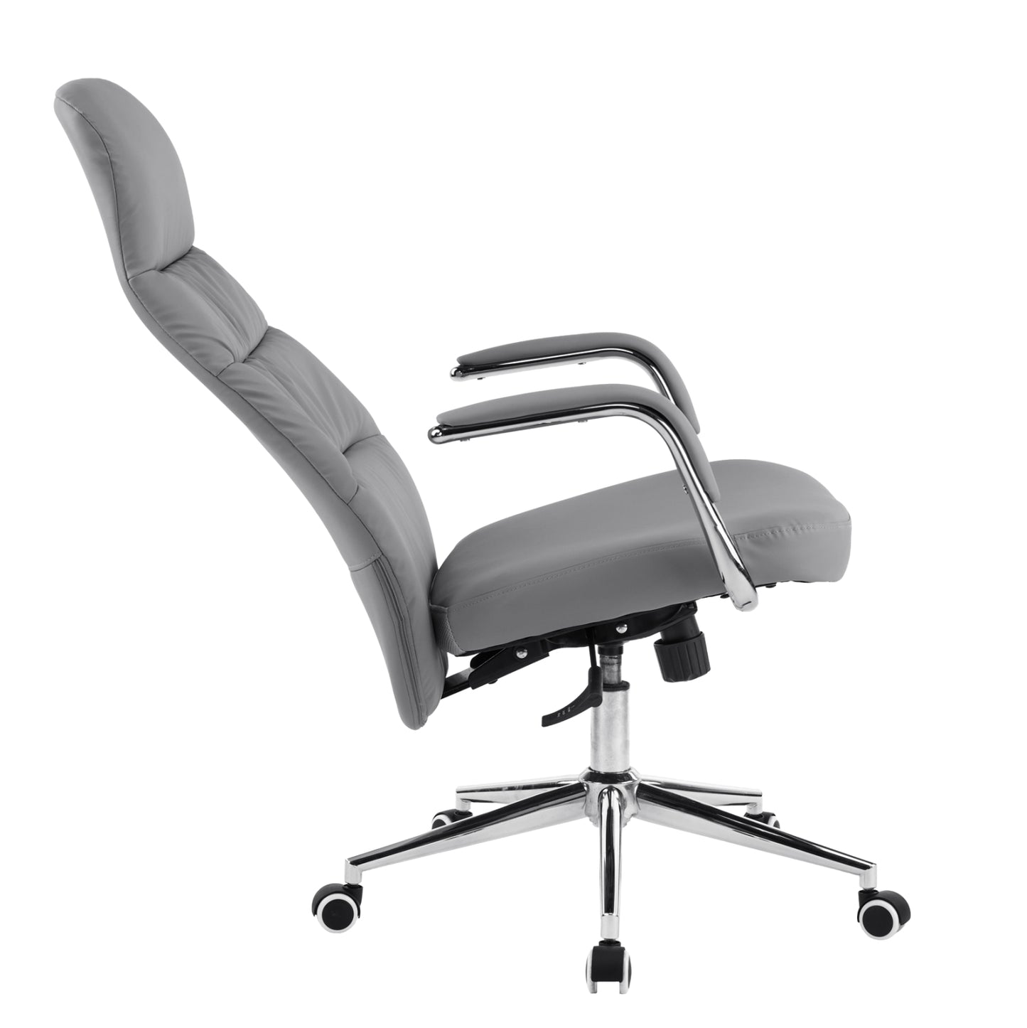 ΚΑΡΕΚΛΑ ΓΡΑΦΕΙΟΥ TEETER HM18355.10 ΓΚΡΙ PU ΔΕΡΜΑ--ΒΑΣΗ ΧΡΩΜΙΟΥ 67x66x121Υεκ