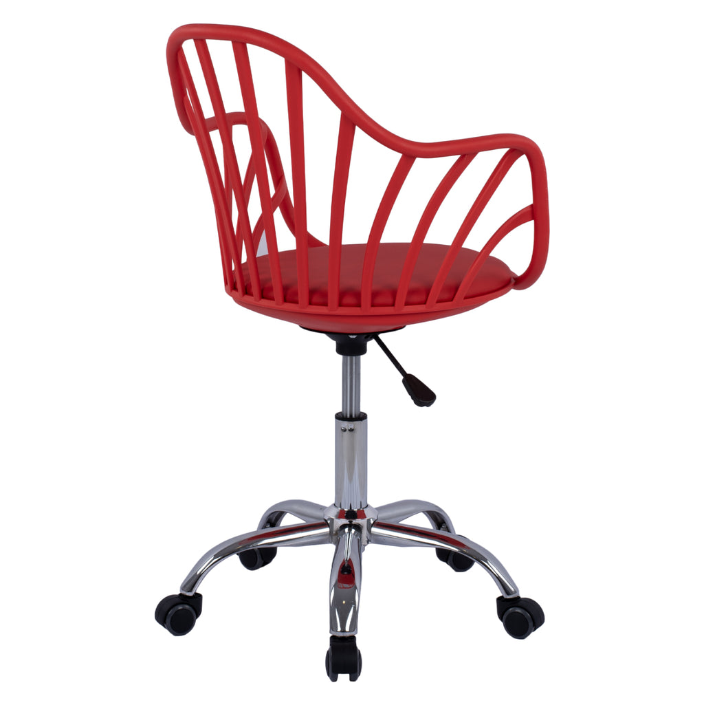 ΚΑΡΕΚΛΑ ΓΡΑΦΕΙΟΥ BECKY HM8457.04 ΣΕ ΚΟΚΚΙΝΟ ΧΡΩΜΑ 57Χ57Χ96 ΕΚ
