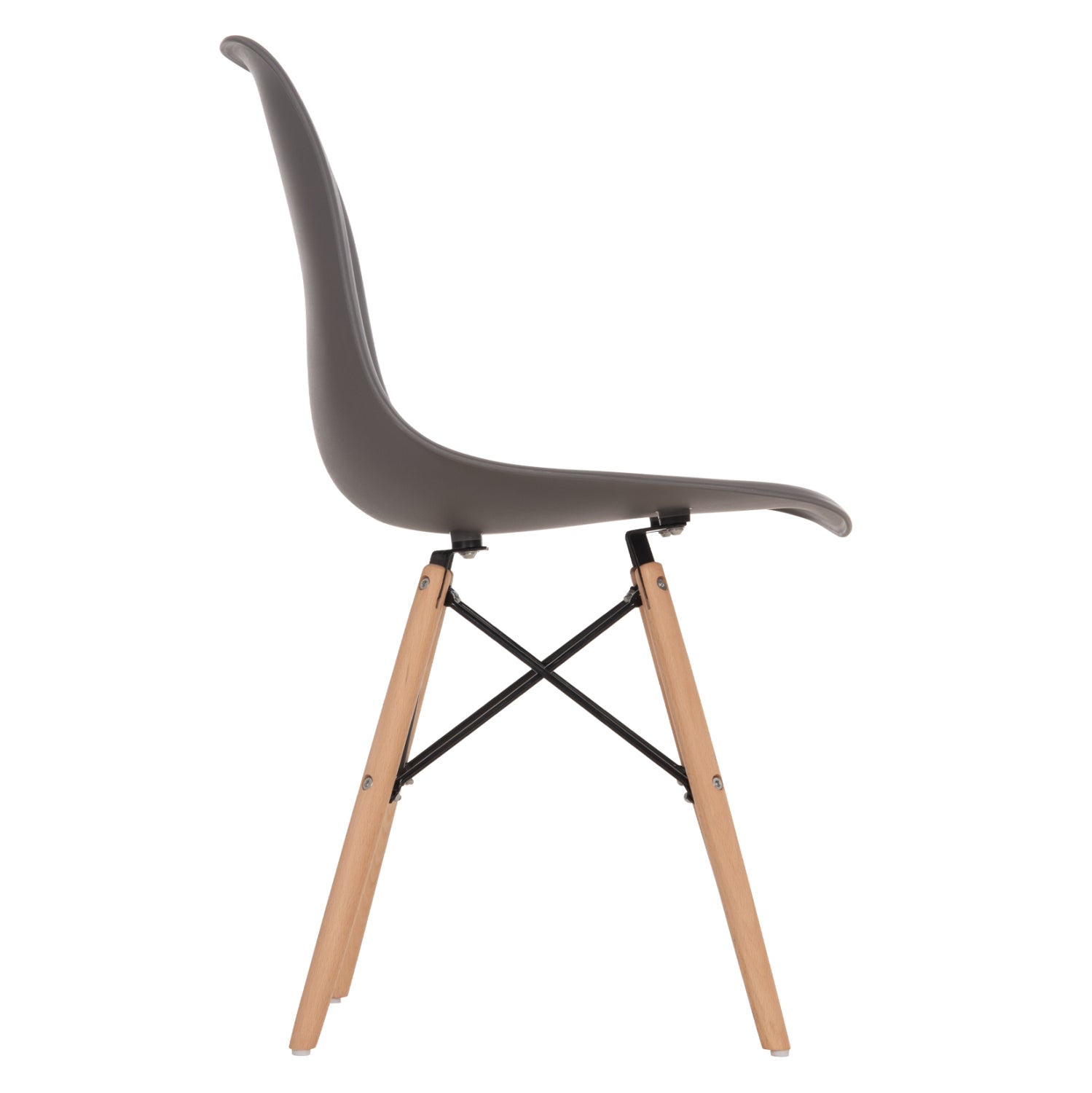 ΚΑΡΕΚΛΑ ΜΕ ΞΥΛΙΝΑ ΠΟΔΙΑ ΚΑΙ ΚΑΘΙΣΜΑ TWIST PP ΓΚΡΙ HM8460.10 46x50x82 εκ.