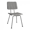 ΚΑΡΕΚΛΑ ΜΕΤΑΛΛΙΚΗ ALLEGRA HM5693 ΜΕ WICKER ΜΑΥΡΟ-ΛΕΥΚΟ 46x56x88Υ εκ.