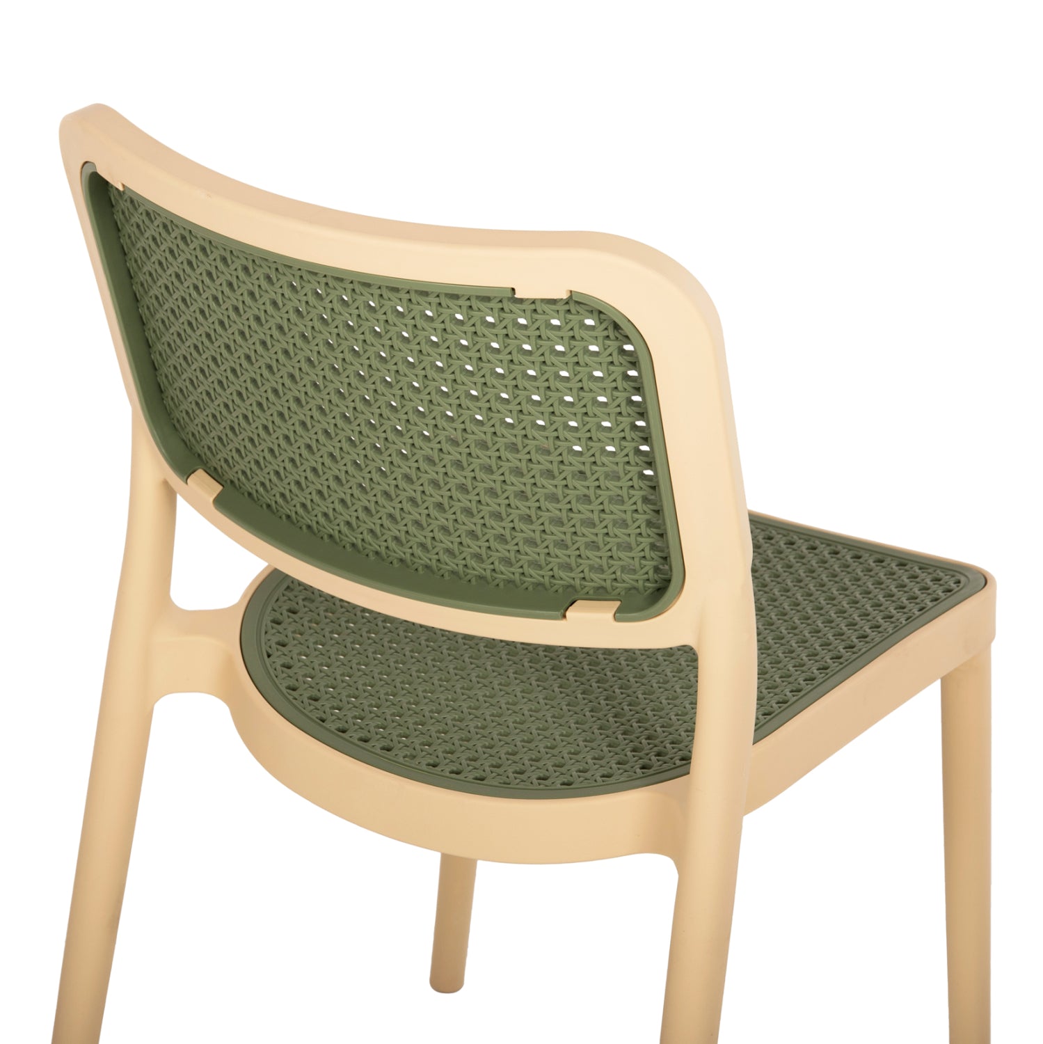 ΚΑΡΕΚΛΑ ΠΟΛΥΠΡΟΠΥΛΕΝΙΟΥ MEKO HM5934.04 ΜΠΕΖ ΜΕ OLIVE GREEN ΨΑΘΑ 51x52x80Υεκ.