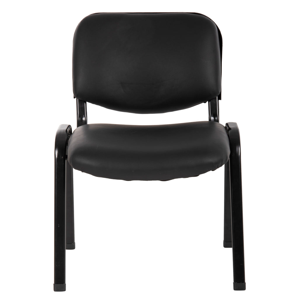 ΚΑΡΕΚΛΑ JANISHA HM1010.01 ΜΕ ΔΕΡΜΑΤΙΝΗ PU ΜΑΥΡΟ 53,5x59x77 εκ.