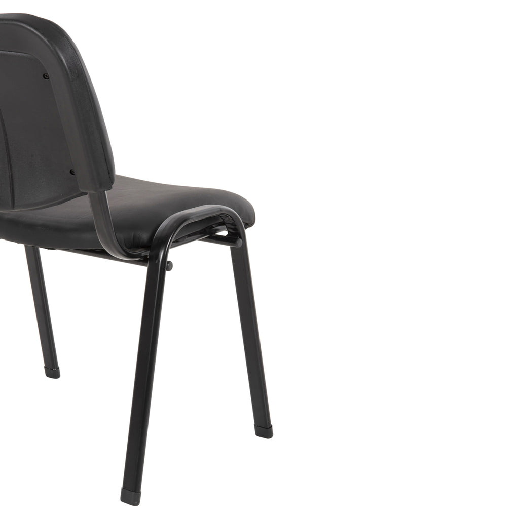 ΚΑΡΕΚΛΑ JANISHA HM1010.01 ΜΕ ΔΕΡΜΑΤΙΝΗ PU ΜΑΥΡΟ 53,5x59x77 εκ.